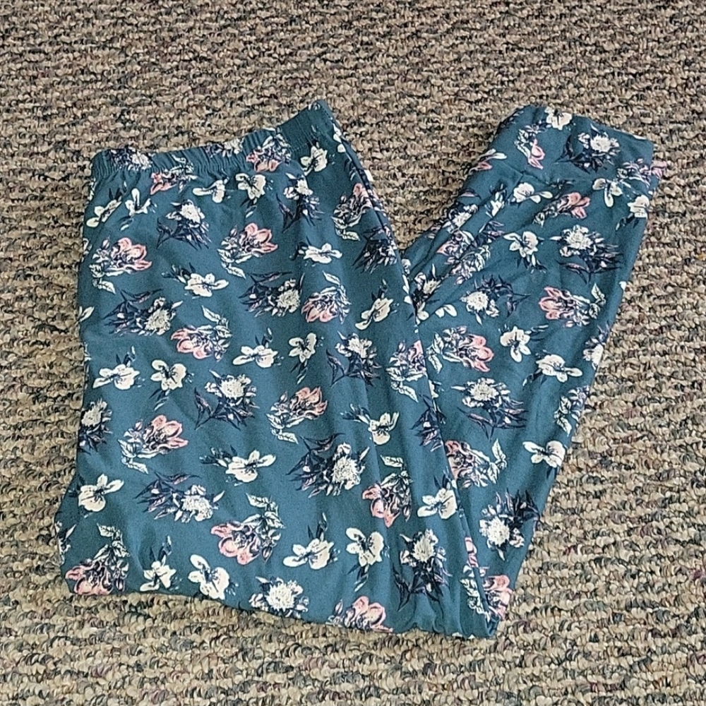 Lucky Brand Teal Floral Lounge Pants